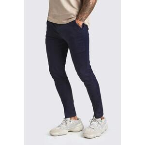 NWT Boohoo Navy Super‎ Skinny Stretch Chino Trouser Casual Dress Pants Size 32